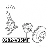 Ступица колеса FEBEST F ZOJQ 4056111042343 0282v35mf 3822515 - Изображение 2