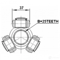 Трипоид приводного вала FEBEST YY UKD6 4056111103655 1816mova 3824479 - Изображение 2