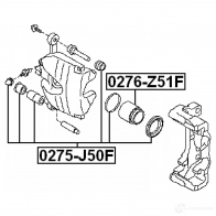 Ремкомплект суппорта FEBEST 3822408 P X1V0 4056111084107 0275j50f - Изображение 2