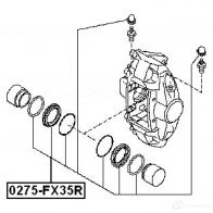 Ремкомплект суппорта FEBEST 0275fx35r 4056111048642 X4J 9HHW 3822403 - Изображение 2