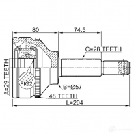 Шрус граната FEBEST 3 TTP9X 2110tt9a48 4056111116273 1270598950 - Изображение 2