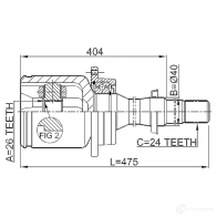 Шрус приводного вала, комплект FEBEST 1424948491 4056111044262 0111azt251rh LX I67V - Изображение 2