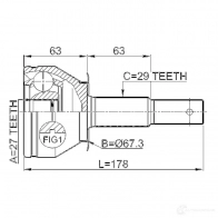 Шрус граната FEBEST 0210r51mt 4056111039053 3821919 MXU HA9 - Изображение 2