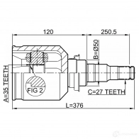 Шарнирный комплект, приводной вал FEBEST 0411-CW5RH 1440022899 8BB PG4J - Изображение 2