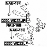 Сайлентблок FEBEST 3828162 7E 0V1WT nab167 4056111011905 - Изображение 2