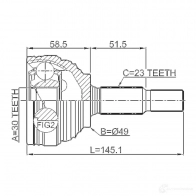 Шрус приводного вала, комплект FEBEST V3E 49 3821895 0210g15ra 4056111107752 - Изображение 2