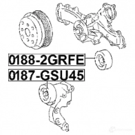 Натяжной ролик приводного ремня FEBEST 4D EOD 0187gsu45 4056111095684 3821764 - Изображение 2