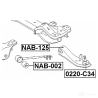 Сайлентблок FEBEST VFUZQE K nab125 3828153 4056111010502 - Изображение 2