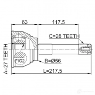 Шрус граната FEBEST 0410014 3822982 4056111035123 AFR L3E - Изображение 2