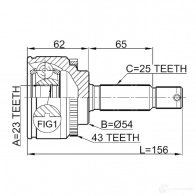 Шрус граната FEBEST 0410010a43 E Z8SWS4 3822978 4056111037103 - Изображение 2