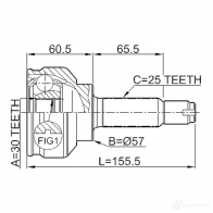 Шрус граната FEBEST 0410cs3a 3822989 9Z5FN9 7 4056111036922 - Изображение 2