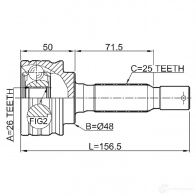 Шрус приводного вала, комплект FEBEST 0410ga2rr 739444996 4056111097091 426 6HVU - Изображение 2