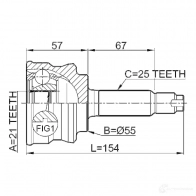 Шрус граната FEBEST 3822987 F2BM WV 4056111062969 0410043 - Изображение 2