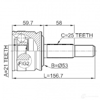Шрус граната FEBEST P 2JSLU2 4056111039114 0410z36 3823009 - Изображение 2
