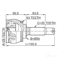Шрус граната FEBEST 4056111037493 NKCU 8EN 3822996 0410da2a43 - Изображение 2