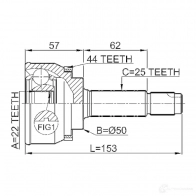Шрус граната FEBEST 5GV M45 3822973 0410004a44 4056111039138 - Изображение 2