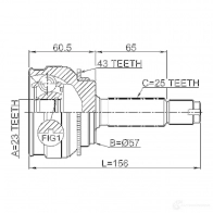 Шрус граната FEBEST 0410035a43 7X4E 3I2 4056111077390 3822984 - Изображение 2