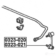 Стойка стабилизатора, тяга FEBEST 4056111055084 3822765 R 3W5ED 0323020 - Изображение 2