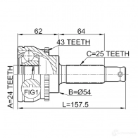 Шрус граната FEBEST 4056111035246 O3KQ32 D 0410033a43 3822983 - Изображение 2