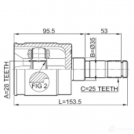 Шрус граната FEBEST 3822646 F 0EXV 4056111045955 0311gdlh - Изображение 2
