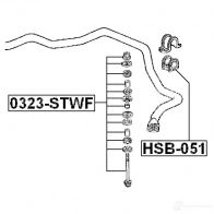Стойка стабилизатора, тяга FEBEST 4056111016030 YW L409Q 0323stwf 3822802 - Изображение 2
