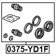 Ремкомплект суппорта FEBEST 0375yd1f 3822879 4056111087207 WP5IMV V - Изображение 2
