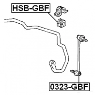 Стойка стабилизатора, тяга FEBEST JHUH IR0 4056111063447 0323gbf 3822792 - Изображение 2