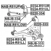 Шаровая опора FEBEST 4056111031569 3822074 TT VME7B 0220333 - Изображение 2