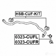 Стойка стабилизатора, тяга FEBEST 4056111053752 3822778 LS8 ITA 0323cufl - Изображение 2