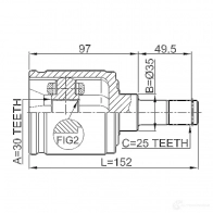 Шрус граната FEBEST 0311ejrh 3822643 W MOGJ 4056111035369 - Изображение 2