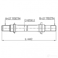 Приводной вал FEBEST 4056111113340 1270591068 KDX QQ 0312cl7atrh - Изображение 2