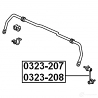 Стойка стабилизатора, тяга FEBEST 0323207 4056111012643 JFX Z5I 3822769 - Изображение 2