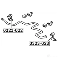 Стойка стабилизатора, тяга FEBEST 0323022 Y5NI IK 3822767 4056111012629 - Изображение 2