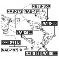 Втулка крепления рычага управления FEBEST nab200 3RDF2 D 4056111027845 3828175 - Изображение 2