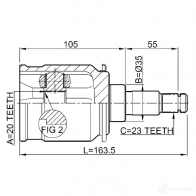 Шрус граната FEBEST 3822653 O9G7W 0 0311relhr 4056111044057 - Изображение 2