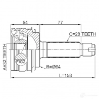 Шрус граната FEBEST 4056111087825 9CQ TDW2 1270591000 0310yf4r - Изображение 2