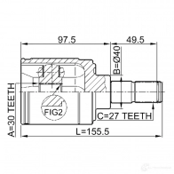 Шрус граната FEBEST 3822649 4056111035420 G0R9SK 2 0311hrvatrh - Изображение 2