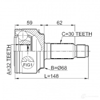 Шрус граната FEBEST 4056111040806 0310re20 ND2E F2 3822632 - Изображение 2