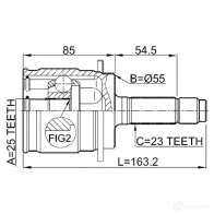 Шрус граната FEBEST 3822631 0310rd5r VN2V ZV 4056111064413 - Изображение 2