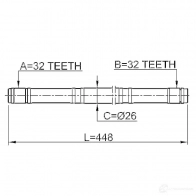 Приводной вал FEBEST 0312rd1rh 3822659 4056111039183 H SRSMHQ - Изображение 2