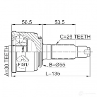 Шрус граната FEBEST 3822605 4056111035581 G Y2GRA 0310024 - Изображение 2