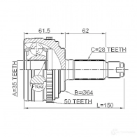 Шрус граната FEBEST 3822629 A SI6GS 0310rba50 4056111092140 - Изображение 2