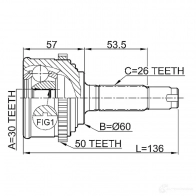 Шрус граната FEBEST 3822618 1AA 49XL 0310cf4a50 4056111039428 - Изображение 2