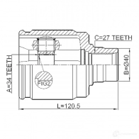 Шрус граната FEBEST 0311cl20rh 1270591014 OZC HYN7 4056111065595 - Изображение 2