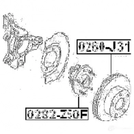 Ступица колеса FEBEST 0282z50f 3822527 WM A7SUT 4056111023304 - Изображение 2