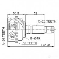 Шрус граната FEBEST 4056111037189 0310061a50 5 0H7E 54447288 - Изображение 2