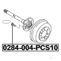 Шпилька колёсная pcs 10 FEBEST ICIPCG 1424460720 0284-004-PCS10 84GD 4L - Изображение 2