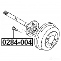 Шпилька колеса FEBEST 3822537 T2 H4NX 4056111066790 0284004 - Изображение 2