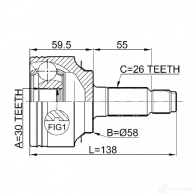 Шрус граната FEBEST 4056111040660 0310fd Z 7LET7E 3822624 - Изображение 2