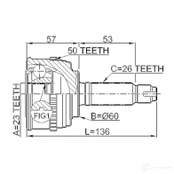 Шрус граната FEBEST 0310058a50 3822615 8 AGAO 4056111036632 - Изображение 2